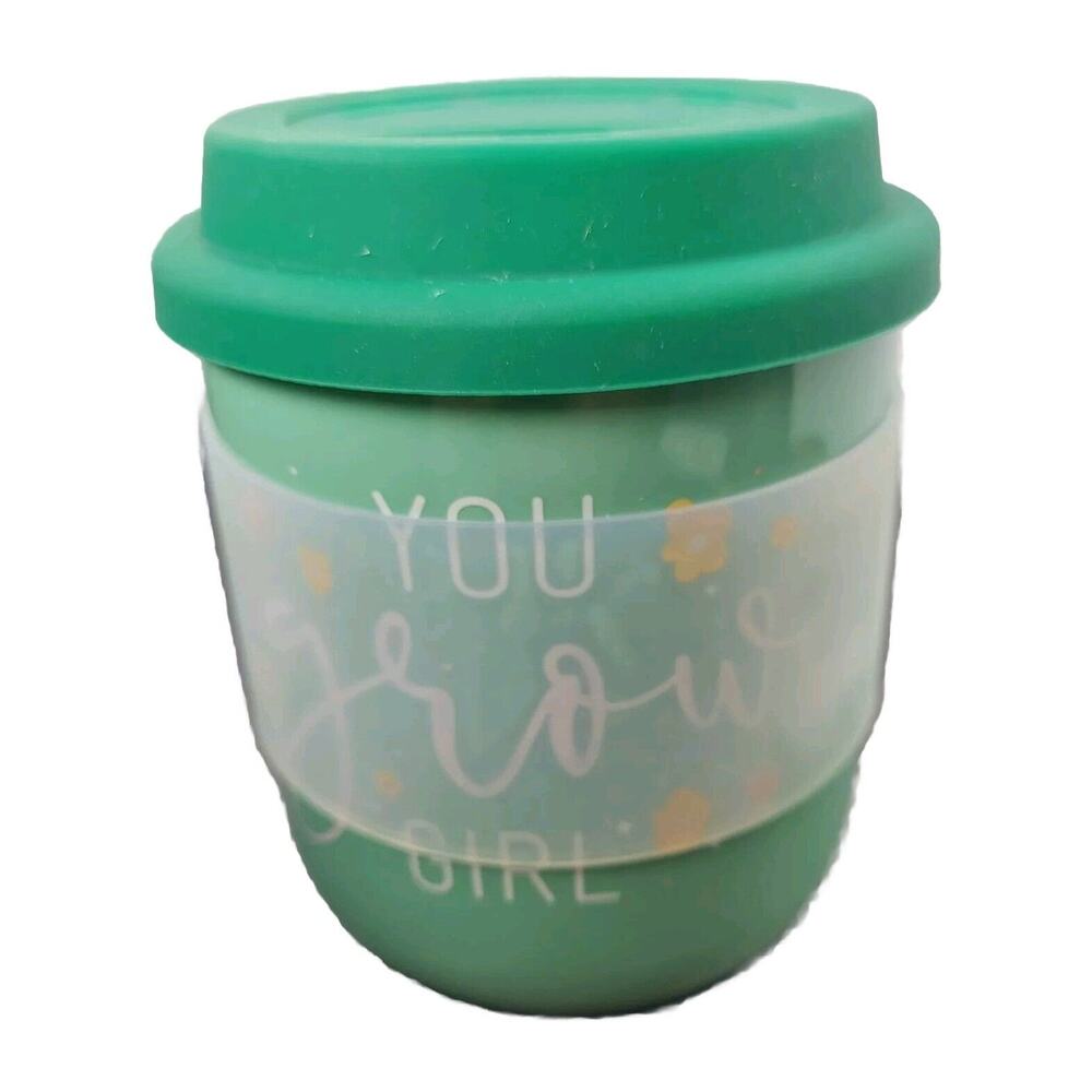Ceramic Travel Mug "You Grow Girl" 16oz Eco Coffee Cup w/Lid Slant Collections